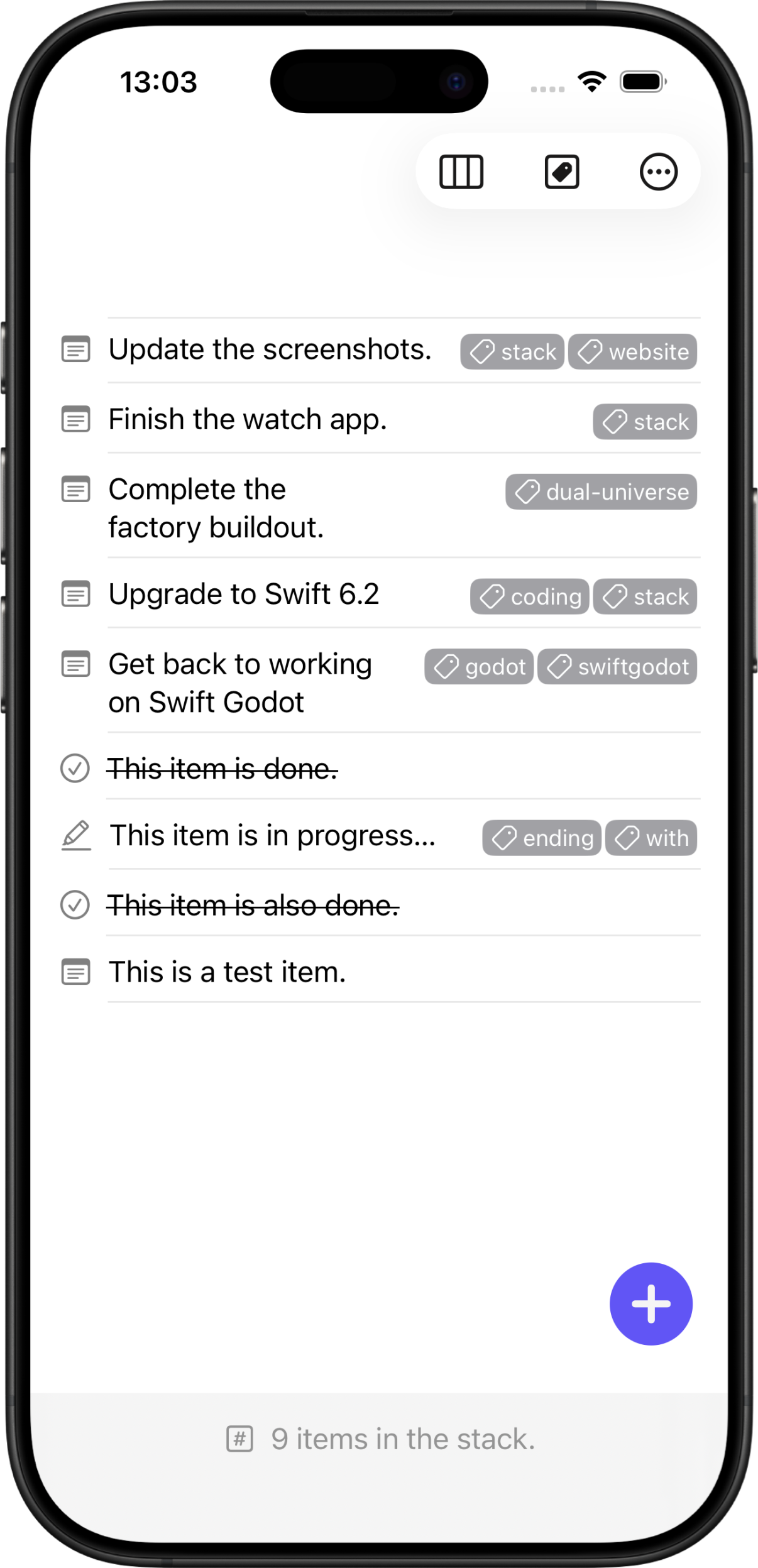 The Stack iOS App Screenshot